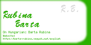 rubina barta business card